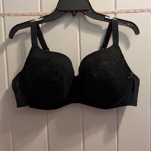 Auden NWOT 44 D Black Lace Padded Underwire Bra